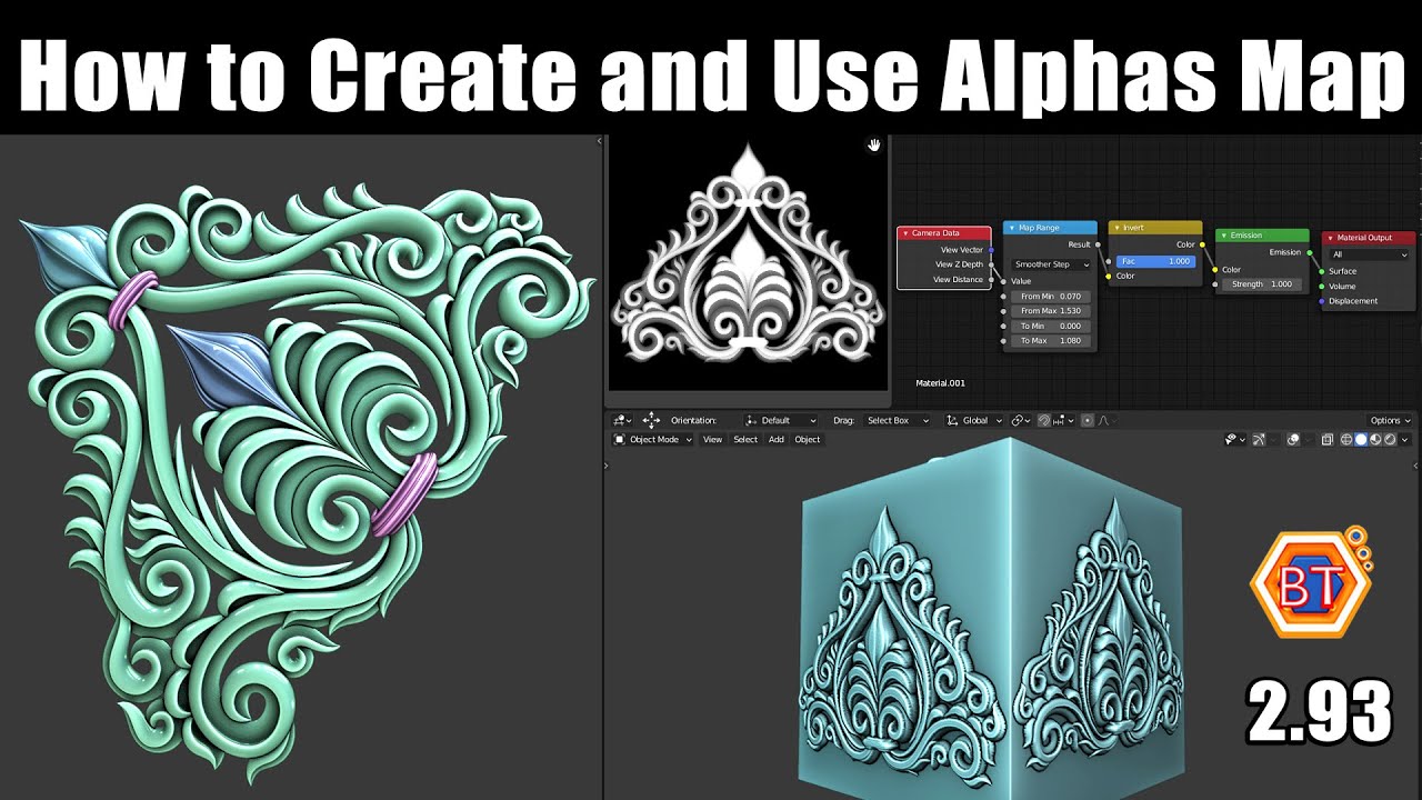 How to Create and Use Alphas Sculpting Brushes | Blender 2.93