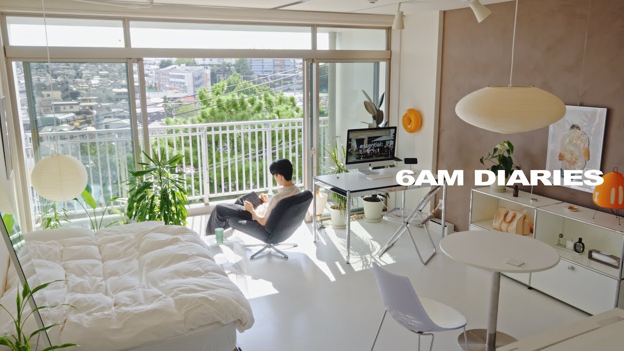 6am Diaries｜6時に起きる朝の過ごし方, 部屋の掃除と植物のケア