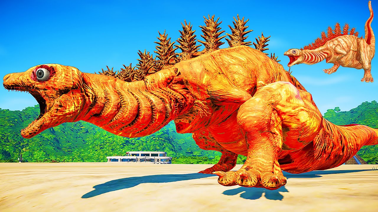 Jurassic World Evolution 🌍 NEW Shin godzilla form 2!! Anguirus,Mothra,King ghidorah  Dinosaurs Fight