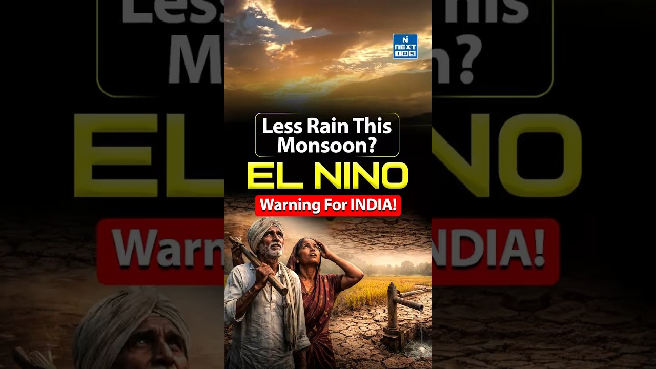 Weak Monsoon 2026? El Ni&ntilde;o Alert & Rainfall Forecast Explained | NEXT IAS