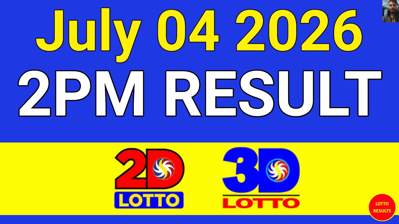 2PM Lotto Result Today July 04 2026 | Swertres EZ2 #3Dlotto