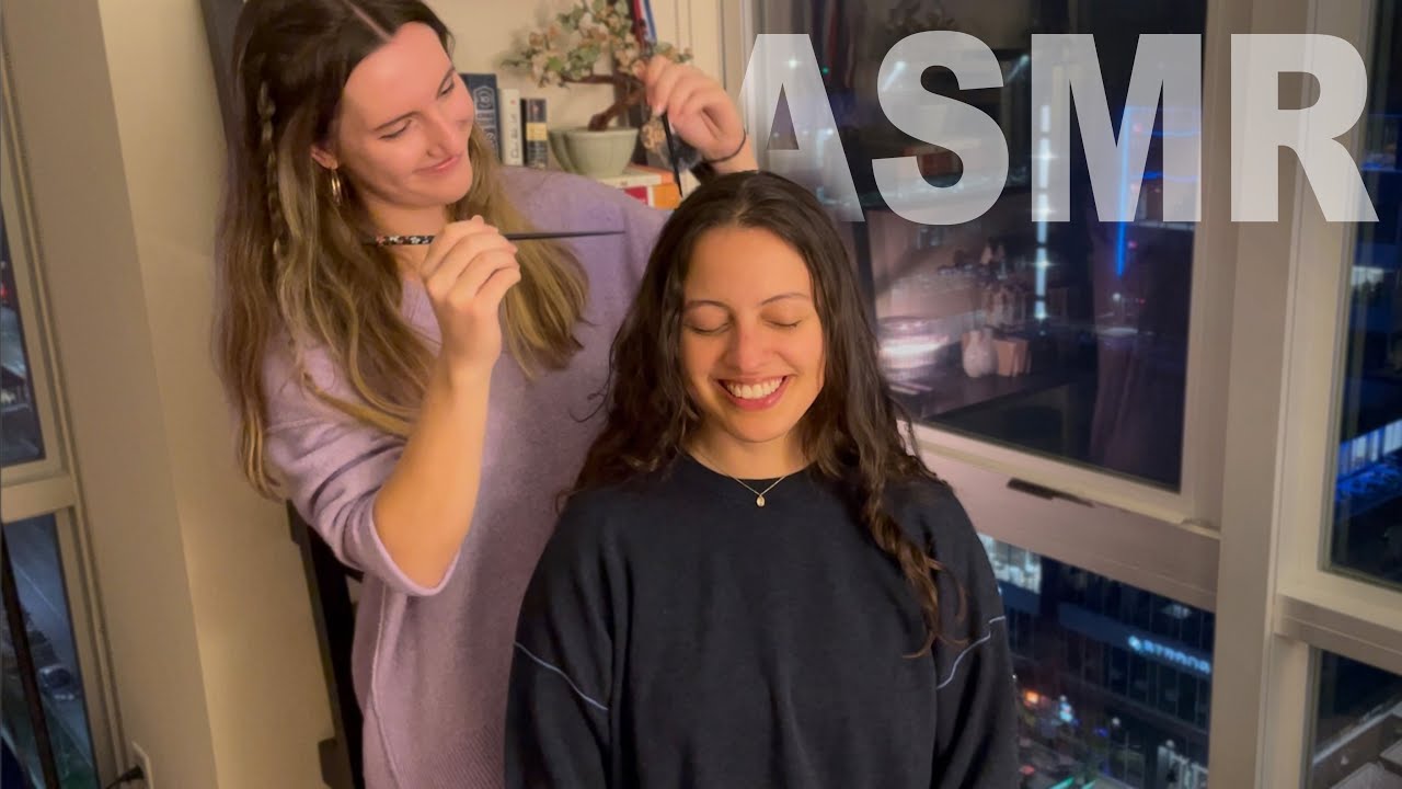 Hair Combing and Massage ASMR: Detangling, Scalp Check, and Hair Styling