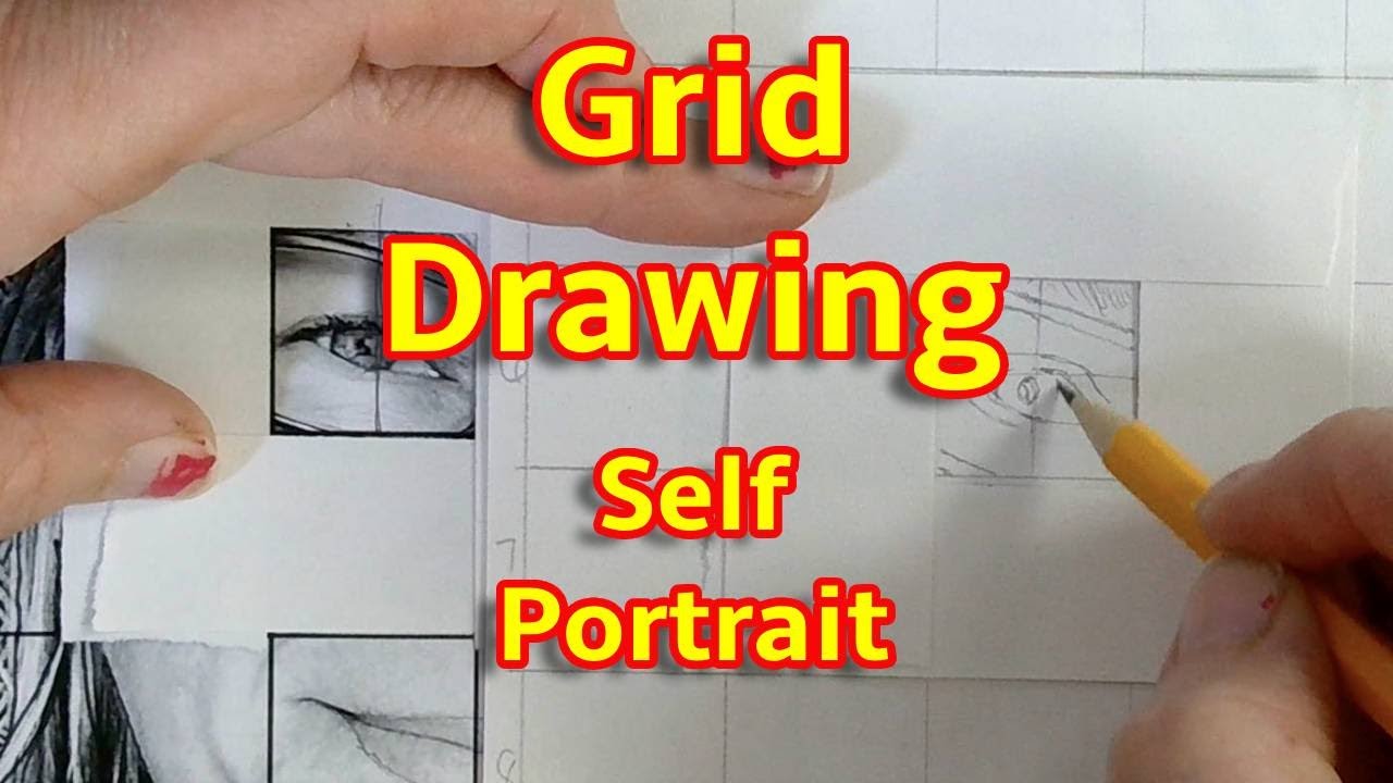 GRID DRAWING SELF PORTRAIT: How to Draw Realistic Self Portrait with Grid Method/Demo for Beginners