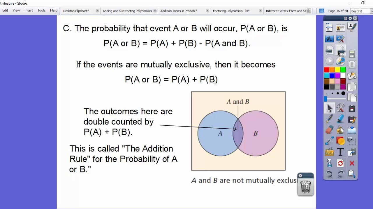 The Addition Rule - Section 3.3