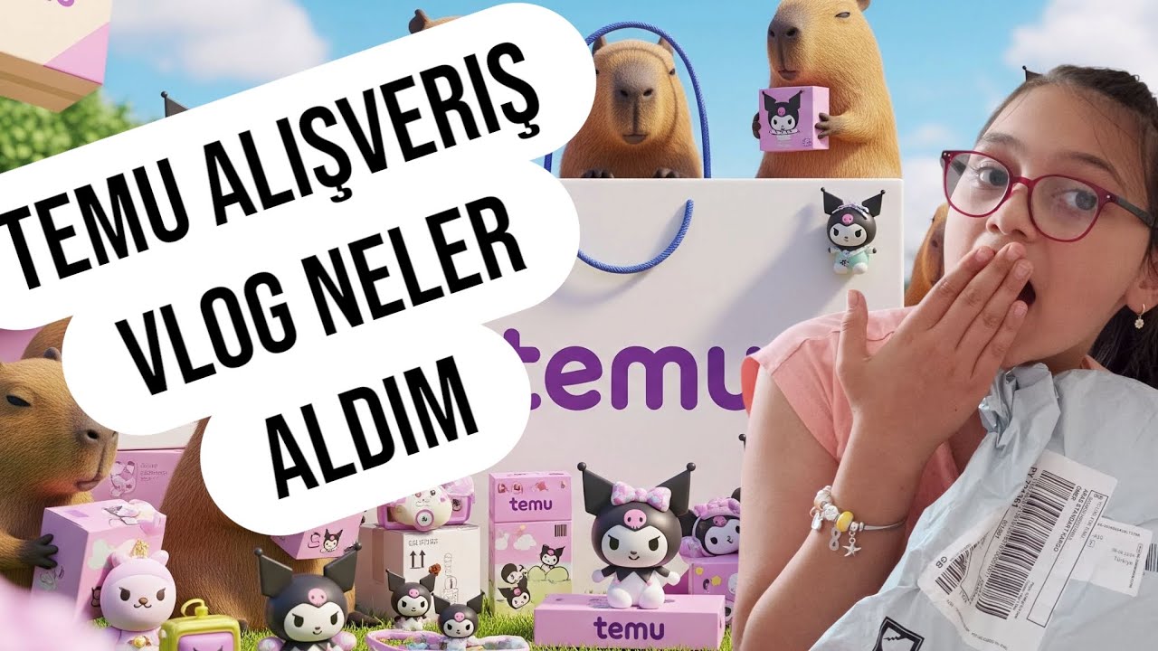 Temu alışveriş vlog neler aldım charm bileklik kuromi matara uygun fiyatlı urunler   