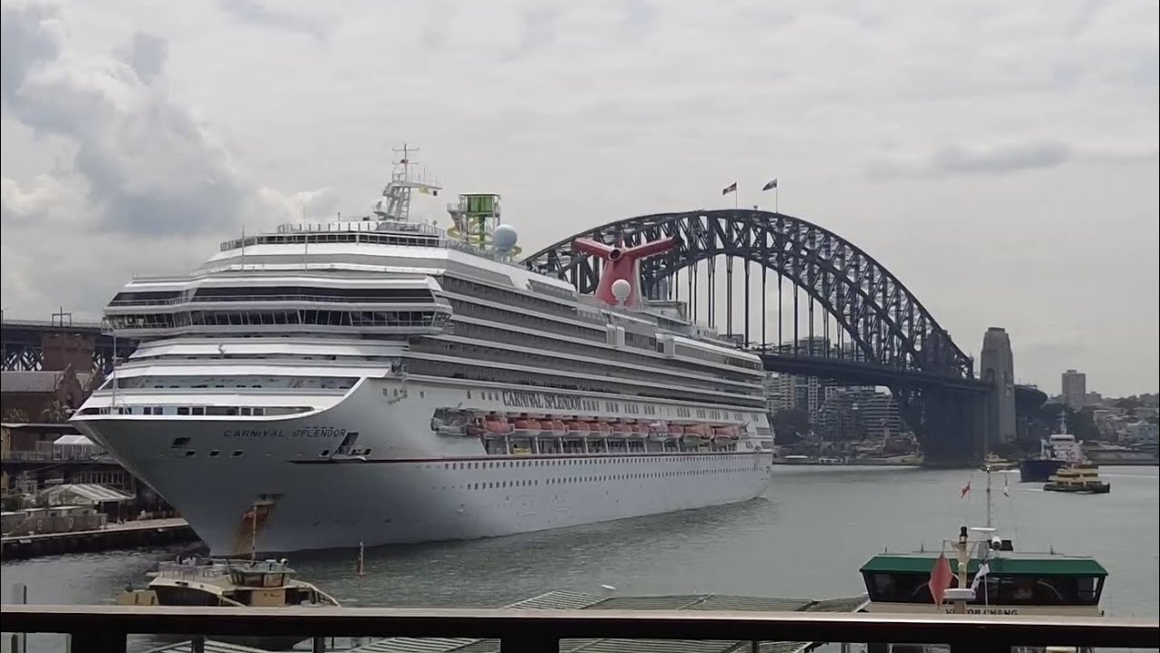 Carnival Splendor Cruise Ship Docked In Sydney Harbour
