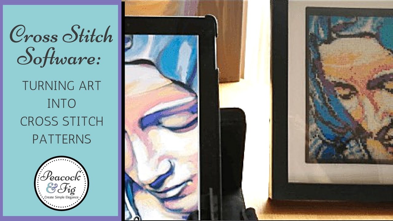 Turning artwork into cross stitch patterns using MacStitch/WinStitch cross stitch software