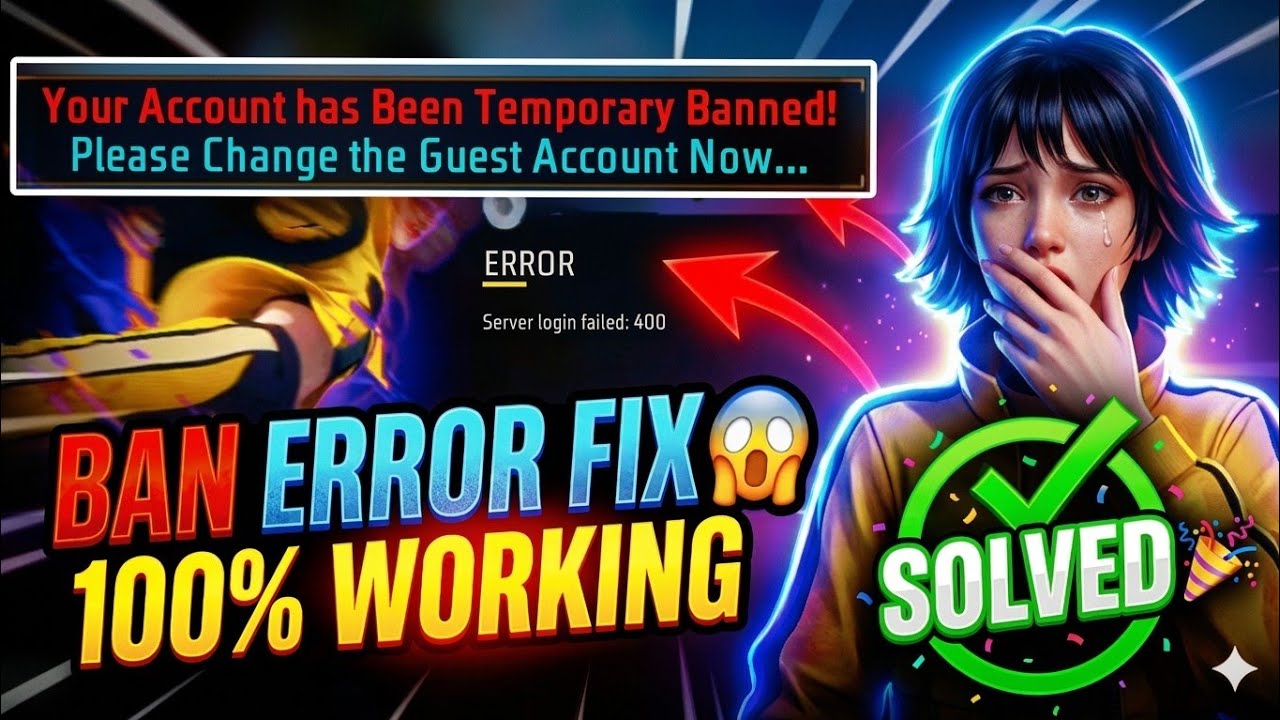 Free Fire Ban Error Fix 😱 Server 400 Solved Proxy Server 🤯 ID BAN Problem 🔥