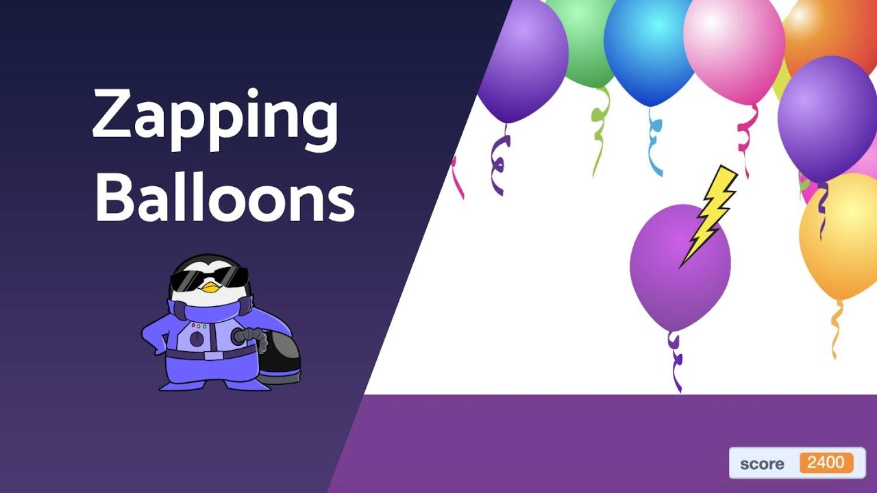 Zapping Balloons: How to Program a Game in Scratch | Coding for Kids