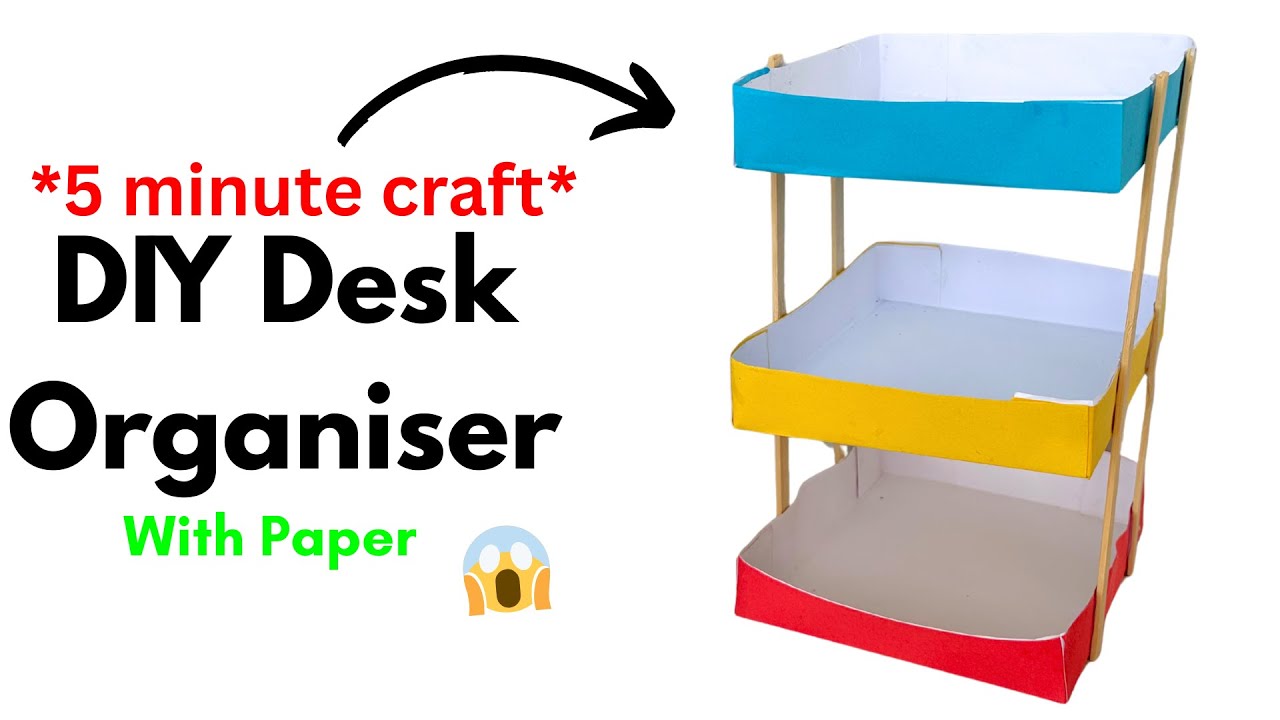 Cute /Paper Organizer /paper Storage Box /DIY Origami Stepper Desk Organizer | Easy Paper Craft Idea