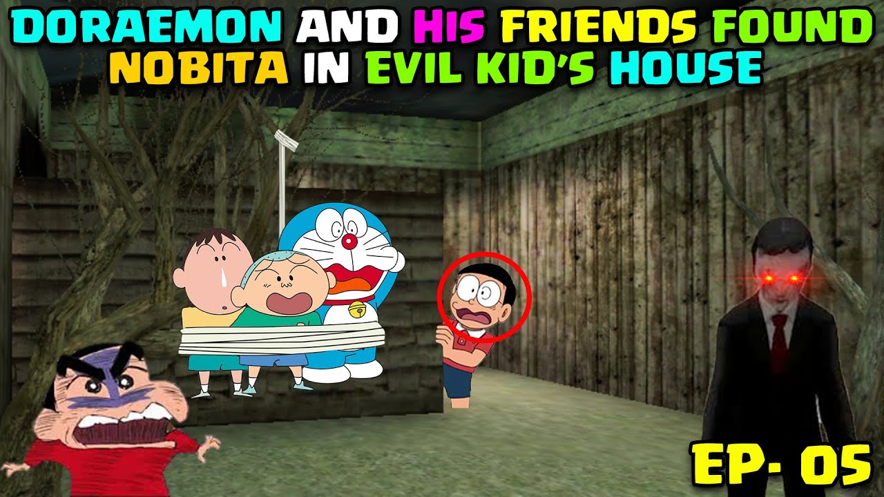Searching nobita in evil kid house with doraemon and friends I doraemon granny I doraemon I granny