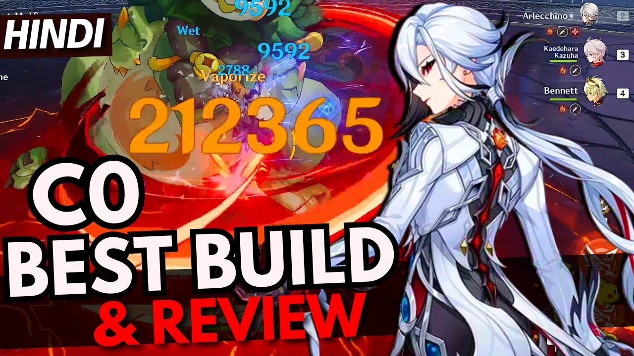 [Hindi] Arlecchino Worth it 2025 (C0 Review & Best Build) Genshin Impact