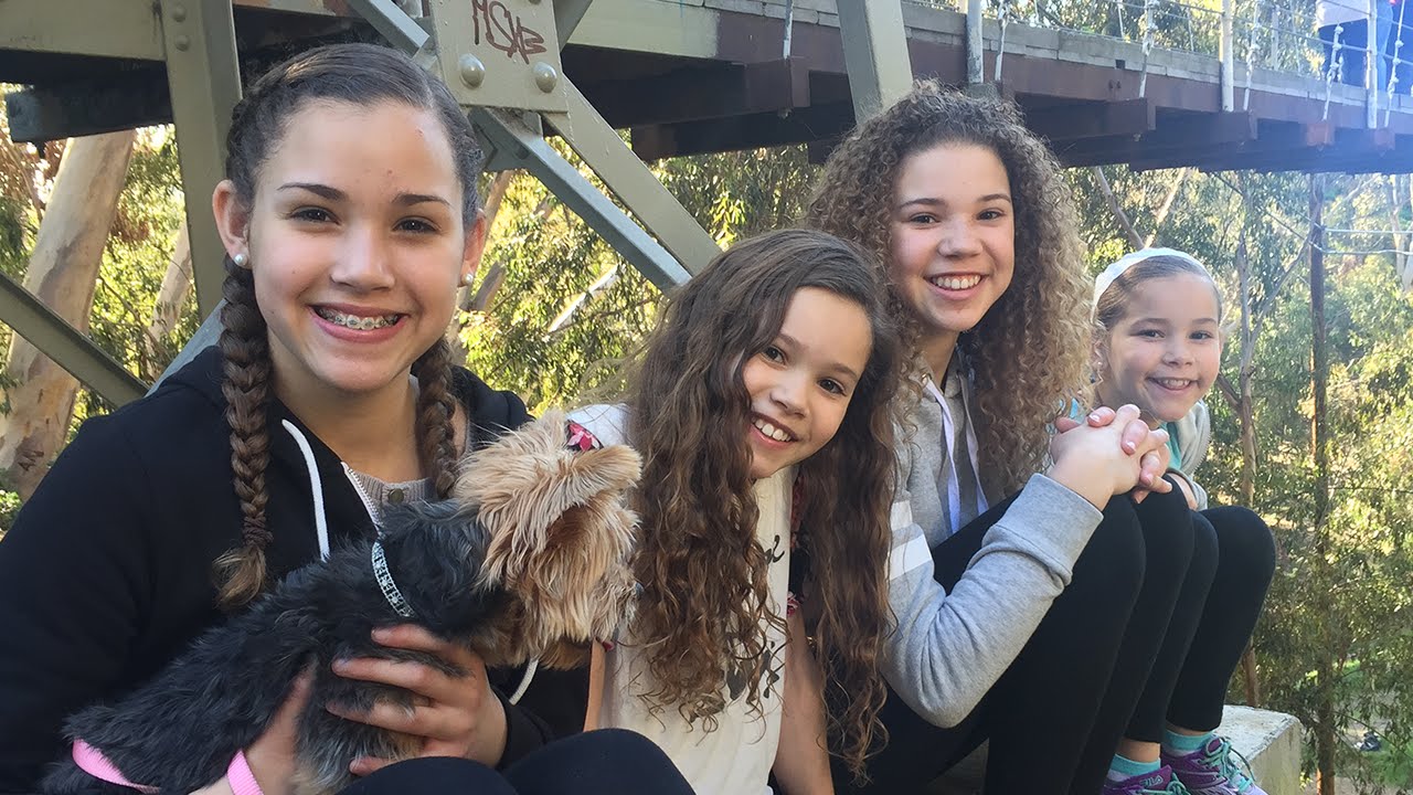 cRaZy Suspension Bridge!  (Haschak Sisters)