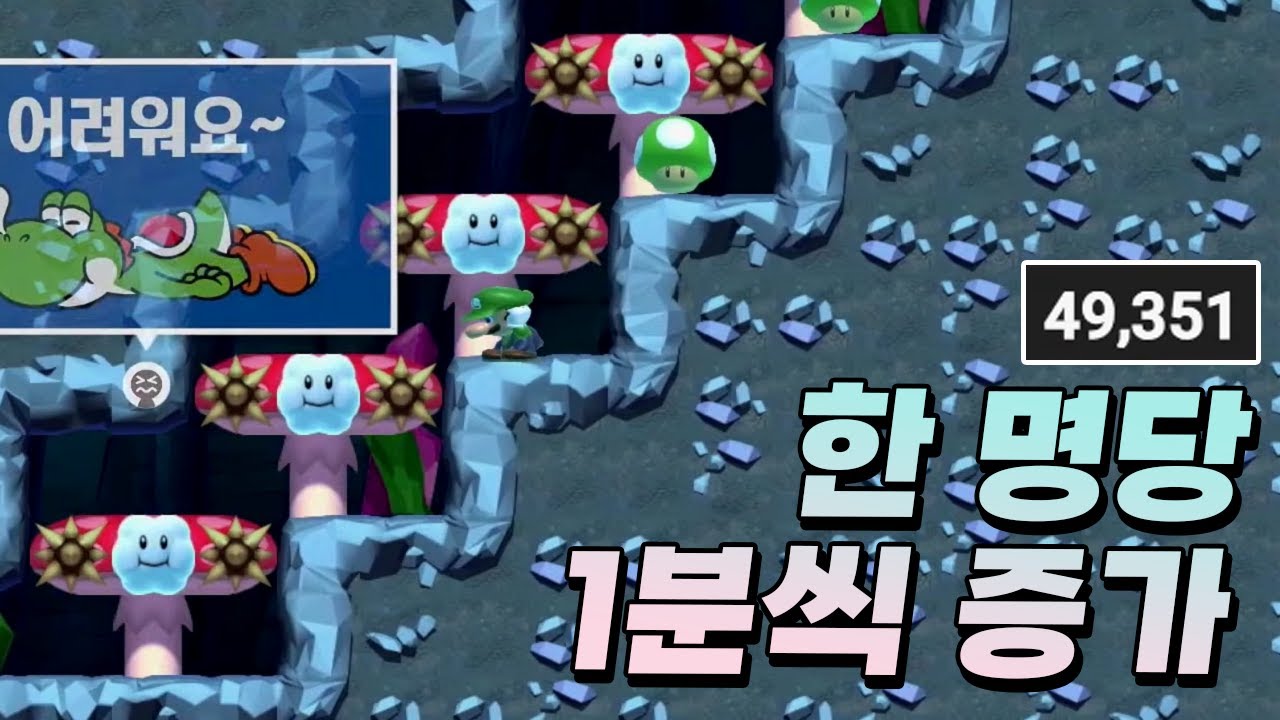 구독자가 늘때마다 방송시간이 늘어나는 어마챌 - 슈퍼마리오 메이커 2