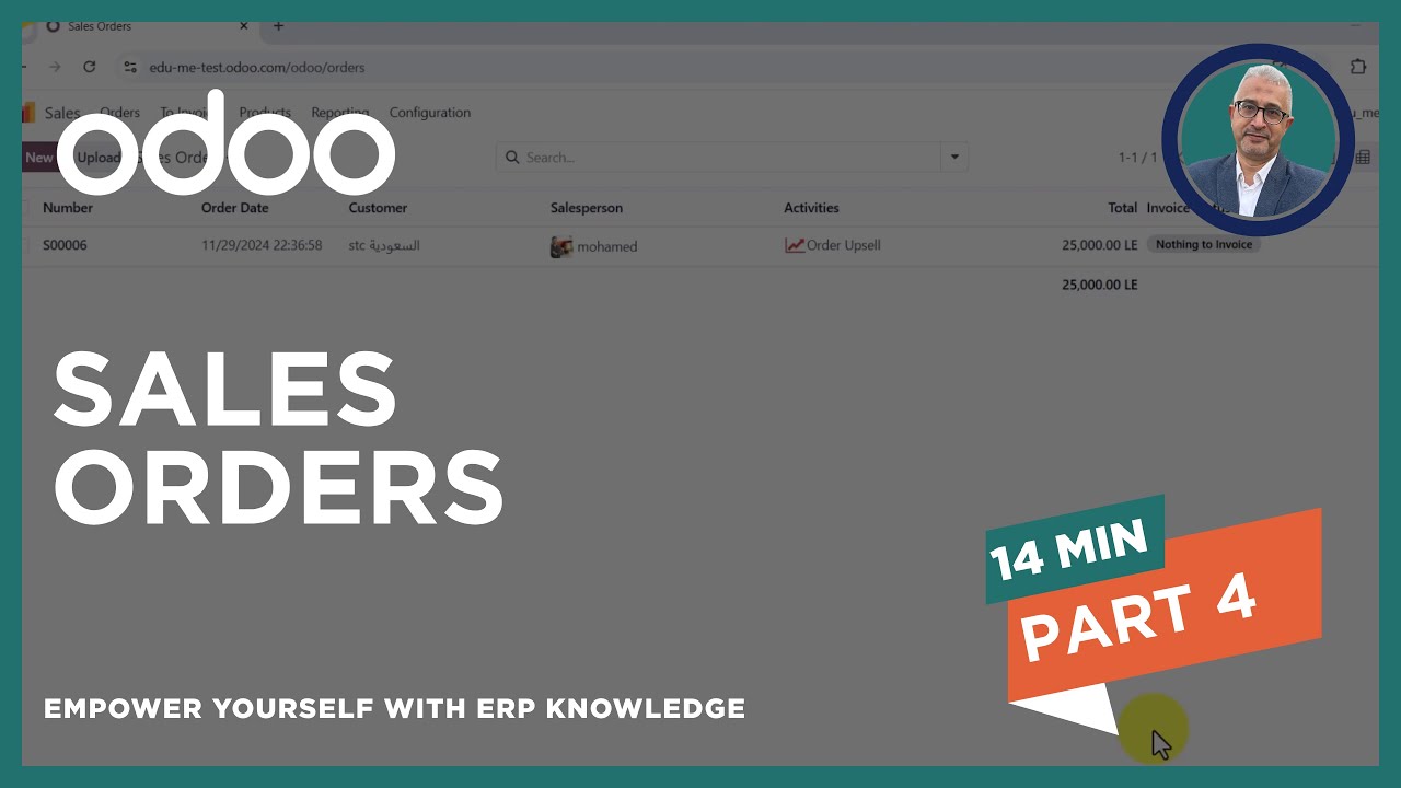 Sales Orders  at Odoo 18 -  شرح كامل وتطبيق عملى  لأوامر البيع على أودوو 18