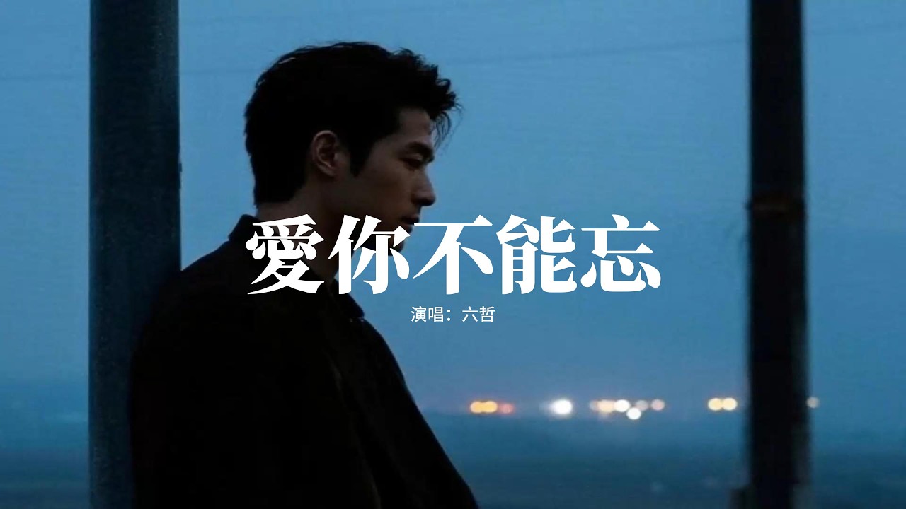 六哲 - 愛你不能忘『淚孤單情難放，只盼有你在身旁，緣分不能繼續，如墜崖千丈。』【動態歌詞MV】