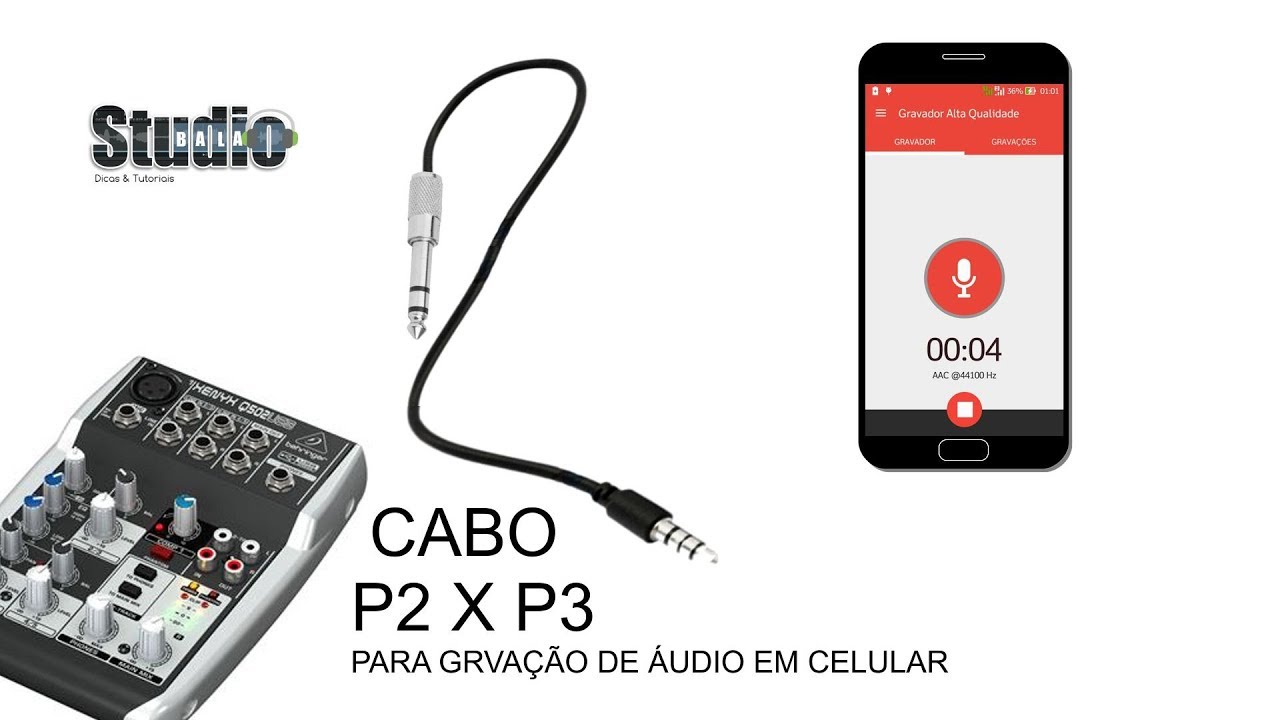 Criando Cabo p2 x p3 de Captura de Áudio para Celular Samsung
