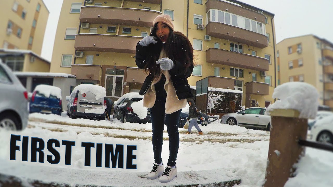 Charlene [Filipina] sees Snow for the First time!