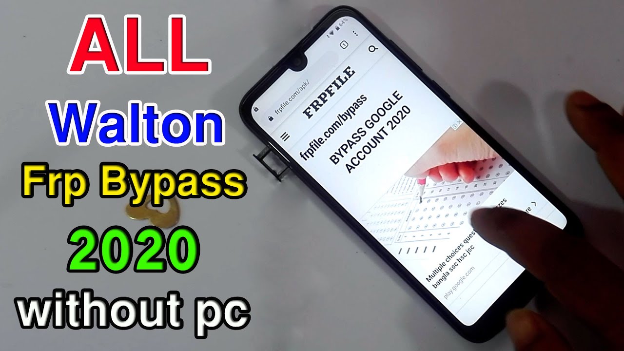 ALL Walton Frp Bypass 2020 |  Android 9.0 Google Account Unlock | New Method without pc |