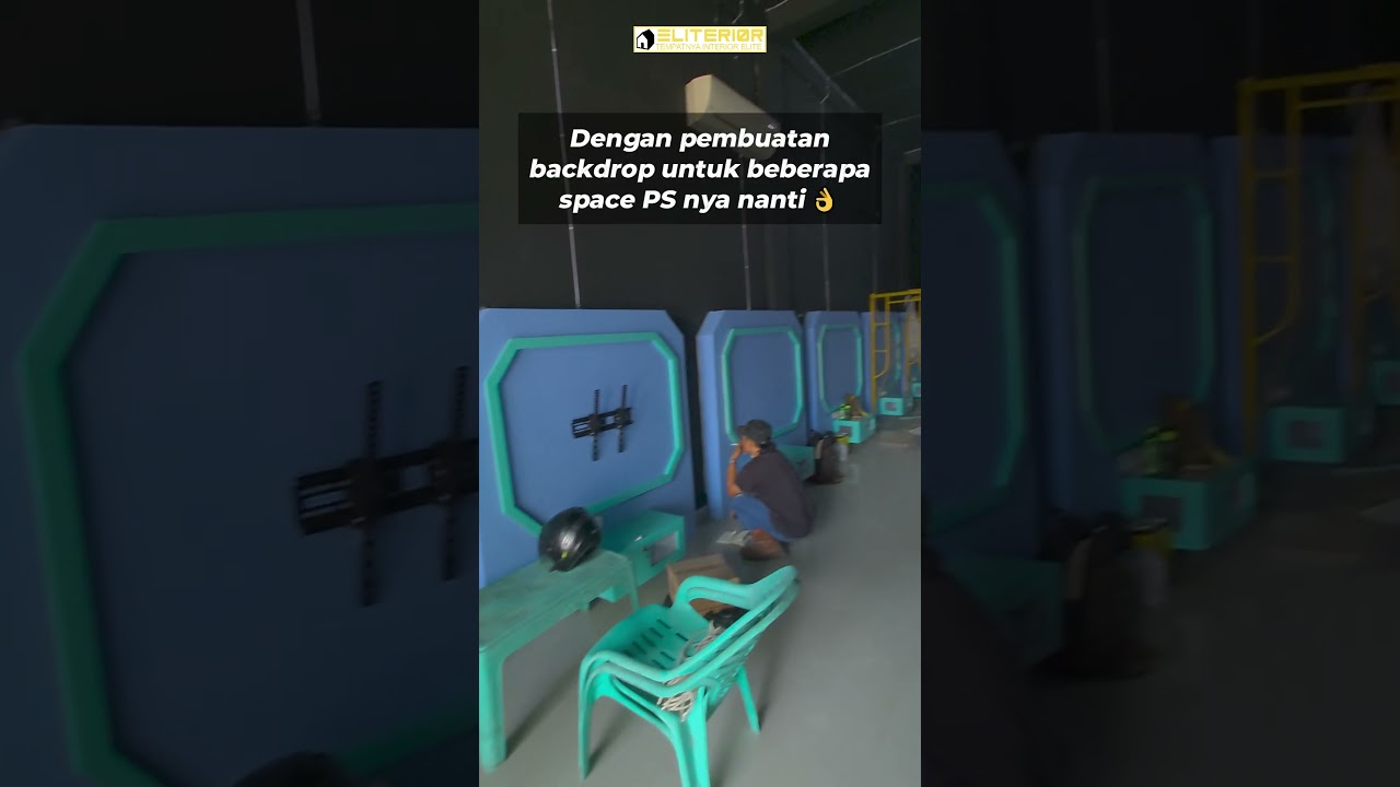 Rental PS aja custom backdrop PC🤩 #interiorkantor #custominterior