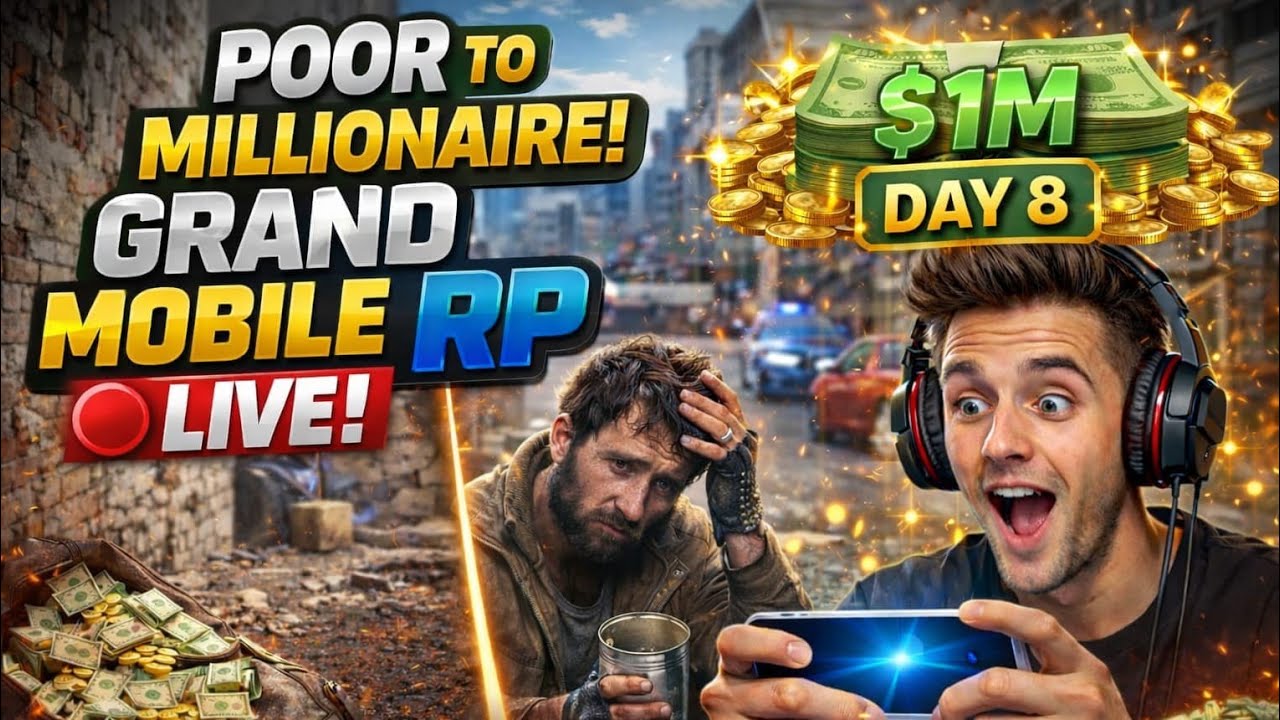 DAY 8 – The Road to $1M Begins! | Grand Mobile RP LIVE 🚗💸