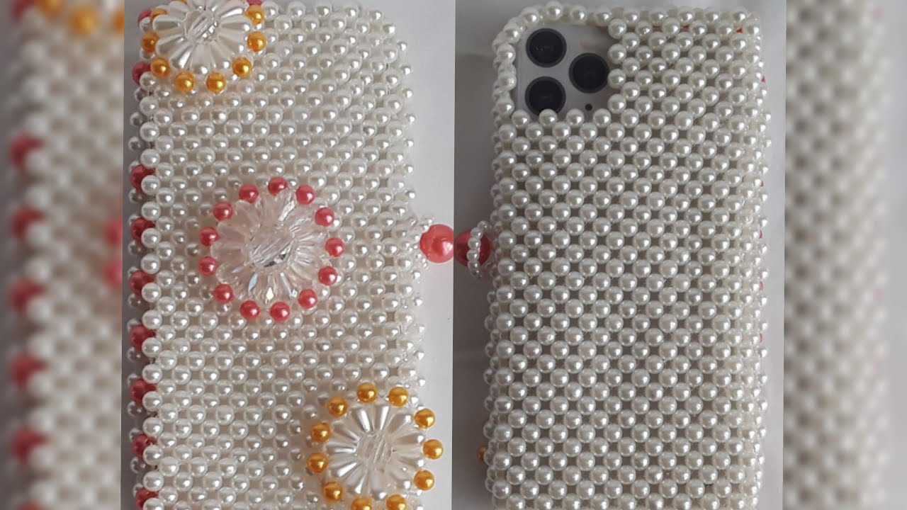 HOW TO MAKE AN IPHONE 11 Pro Max Bead Case//MOBILE COVER/pearl decorated phone case// **MUSH WATCH**