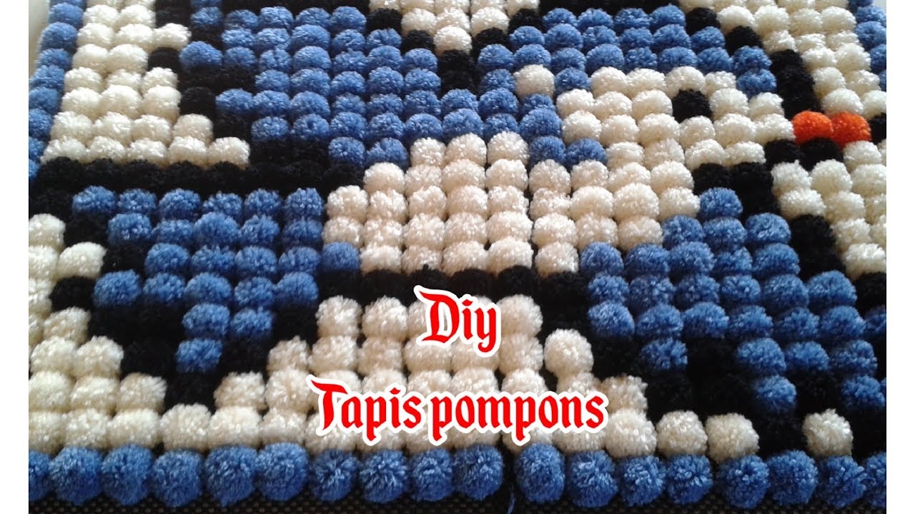 diy tapis en pompons