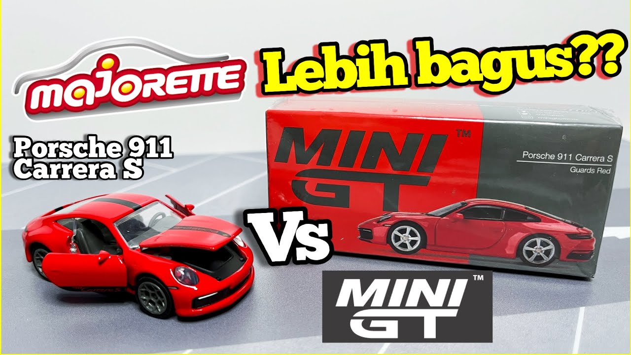 MAJORETTE LEBIH BAGUS DARI MINI GT ❓❓ PORSCHE 911 CARRERA S GUARDS RED MINIGT#283