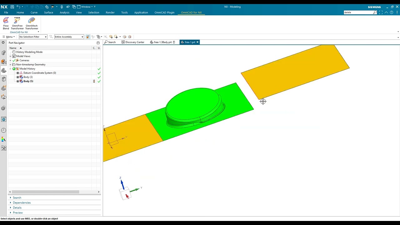 Siemens NX - OmniFree Transformer Tutorial 1-5