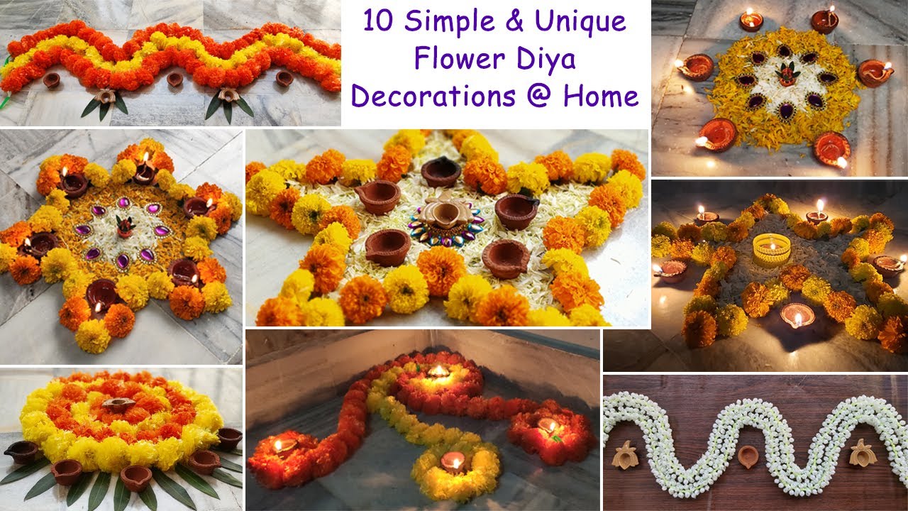 10 Quick Diwali Decoration Ideas for Home | Flower Decoration Ideas | DIY Festival Decoration Ideas