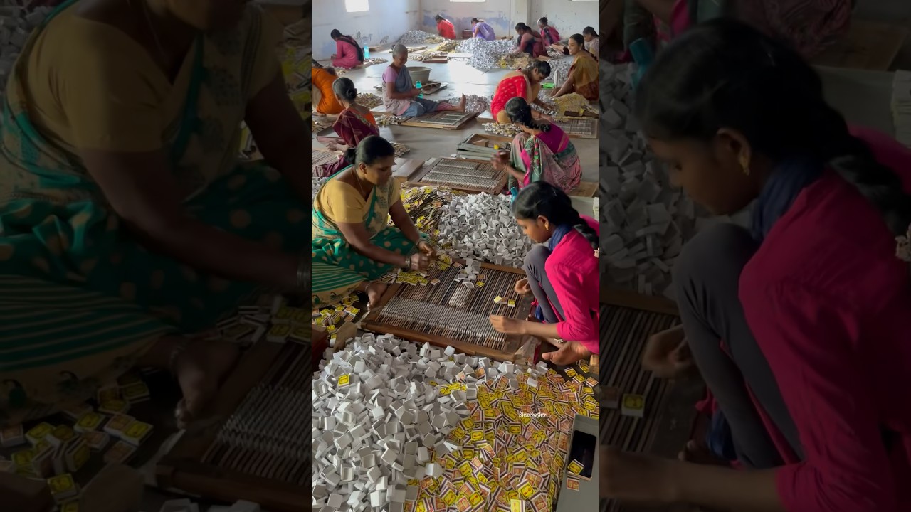 Wax Match Box Making in Factory #viral #shorts #trendingreels #waxmatchbox  #making #tamilnadu