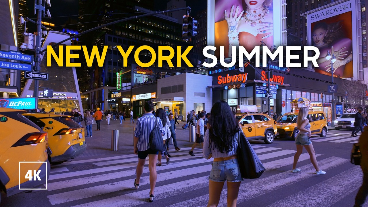 Walking in NYC at Evening / Walking Tour 4K