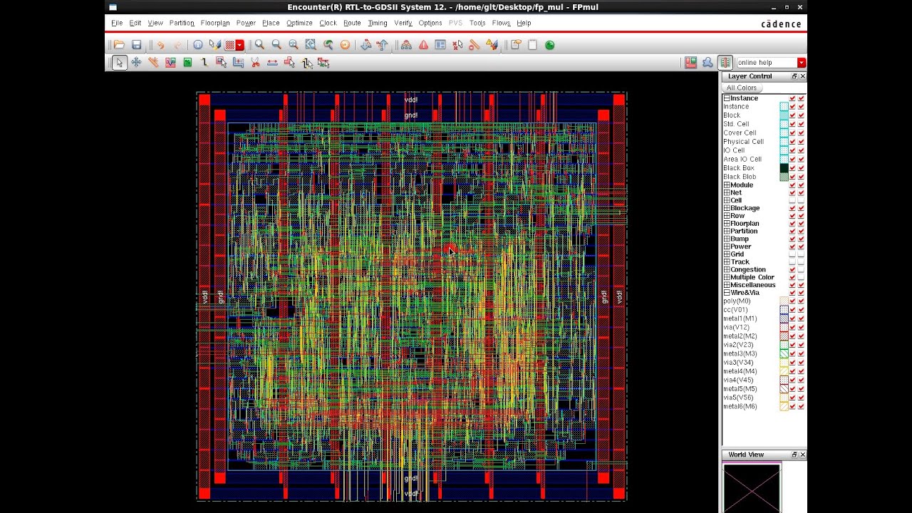 cadence SoC encounter(RTL 2 GDSII)  TSMC 180nm