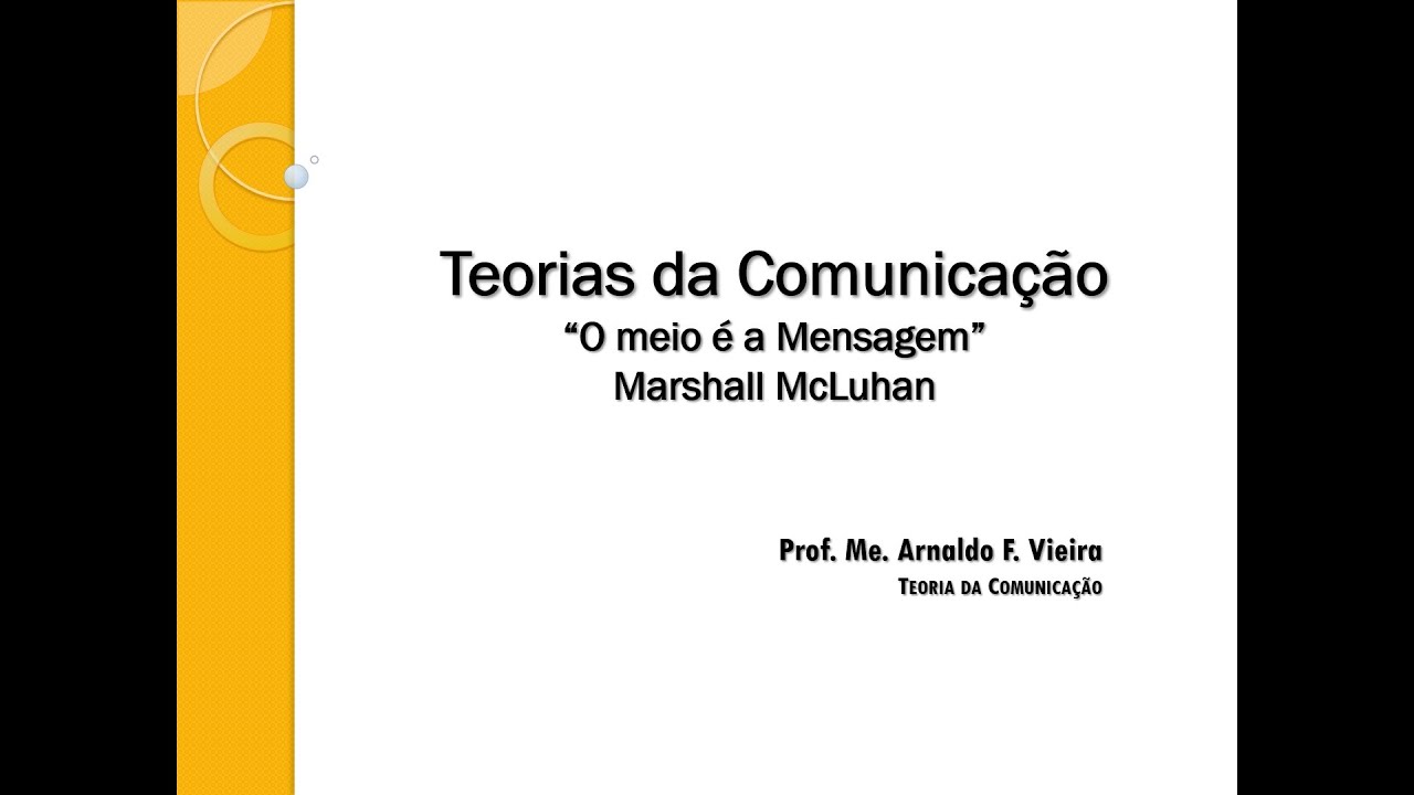 Teorias da Comunicação - Marshall McLuhan