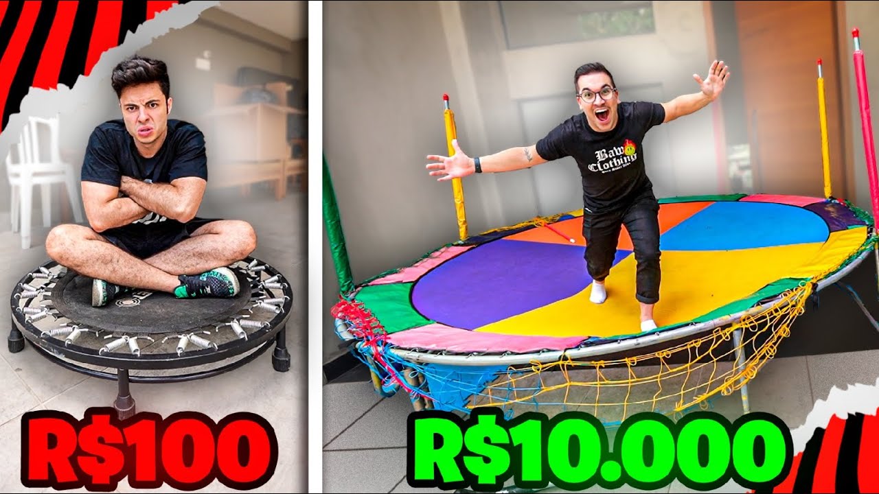 CAMA ELÁSTICA DE R$100, R$1.000 E R$10.000! - Desafio