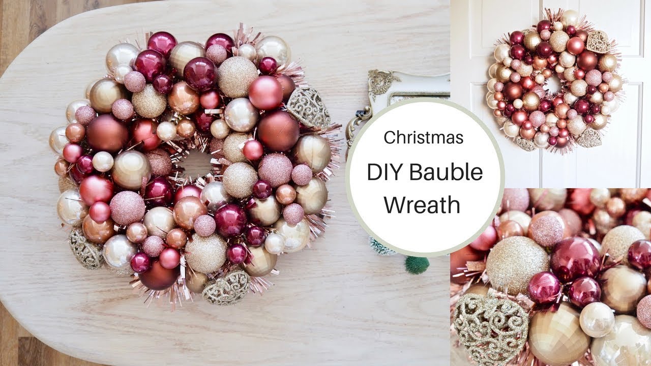 DIY Christmas Bauble Wreath