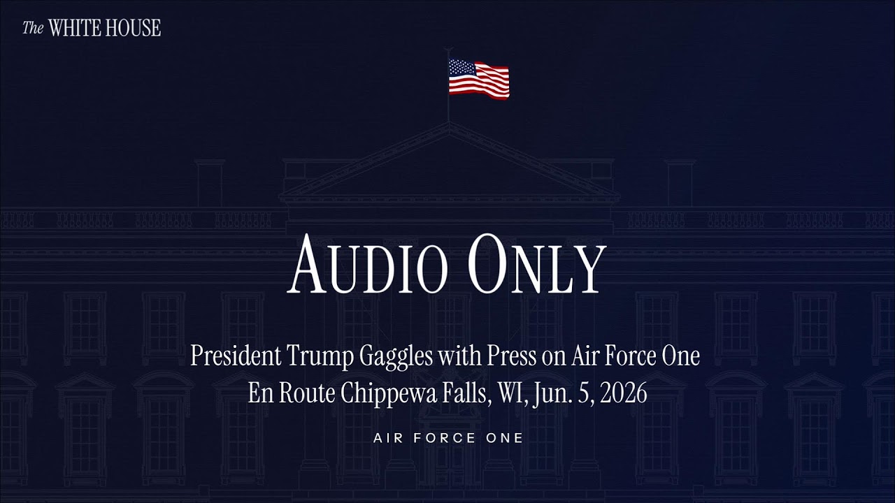 President Trump Gaggles with Press on Air Force One En Route Chippewa Falls, WI, Jun. 5, 2026