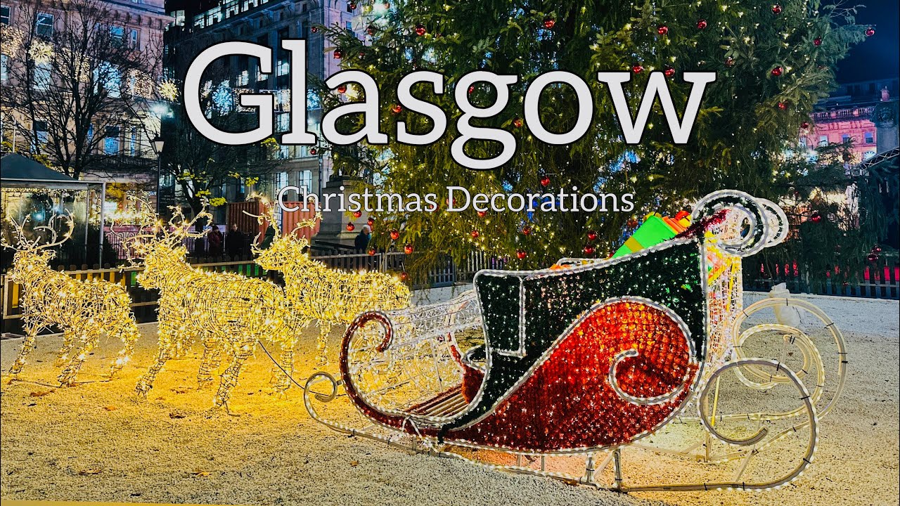 Glasgow Scotland | Christmas Market Decoration 2024 | UK Travel Vlog | Walking Tour 4K