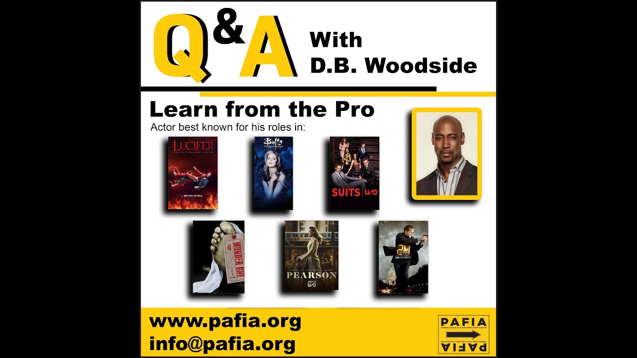 Masterclass with actor D.B. Woodside, who currently plays Amenadiel on the Netflix Show 