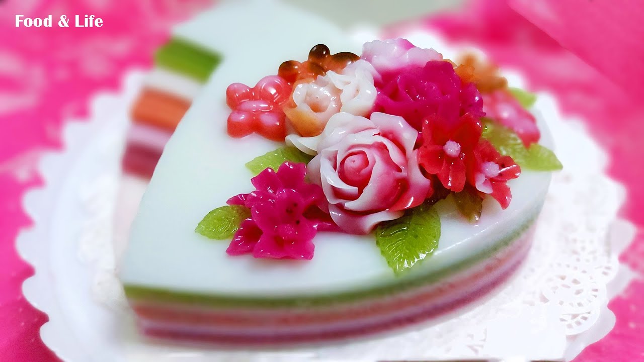 Làm Bánh Sinh Nhật Rau Câu Ngũ Sắc - Rau Câu Giòn Truyền Thống - Food & Life