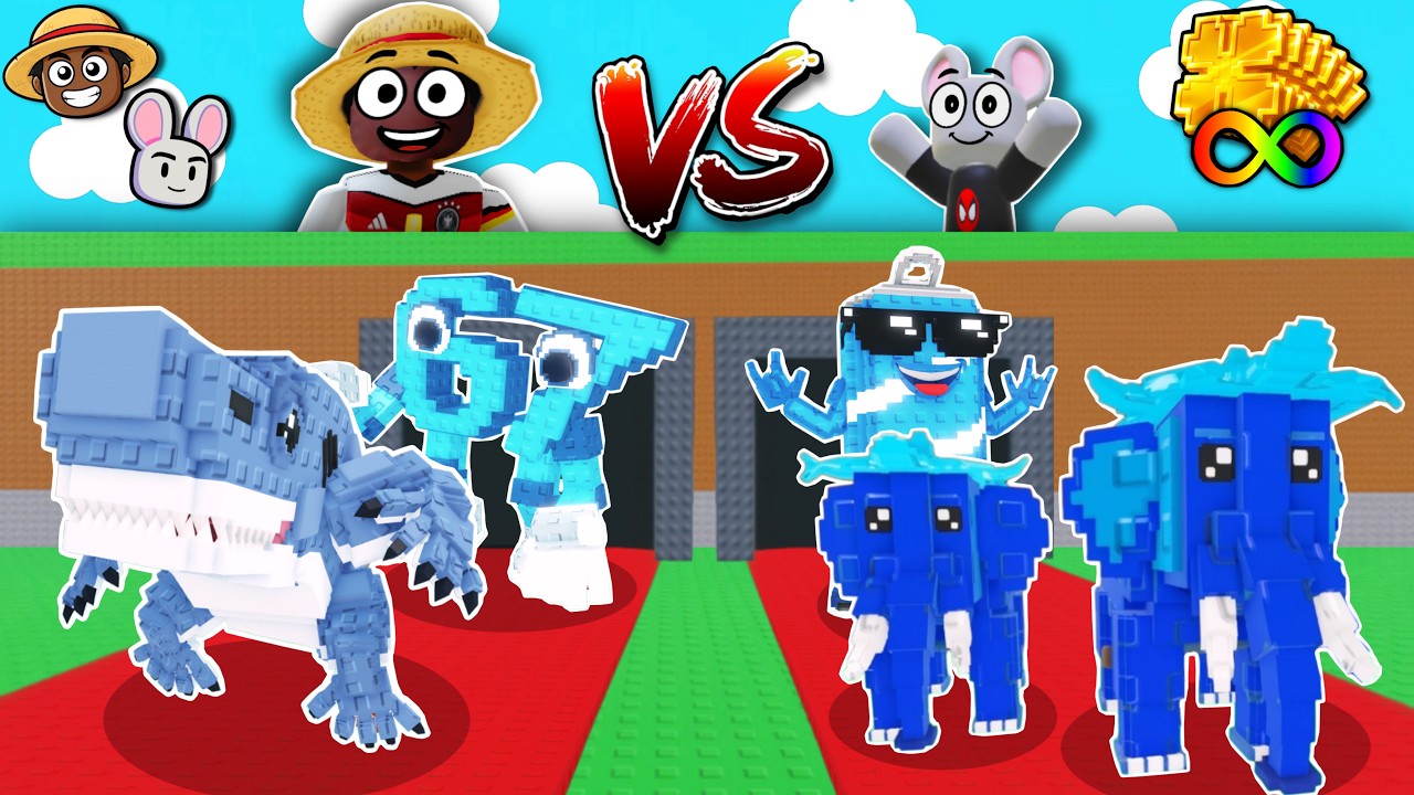 PIZÃO x LARRYZINHO SÓ COM BRAINROTS AZUIS NO ROUBE O BRAINROT!