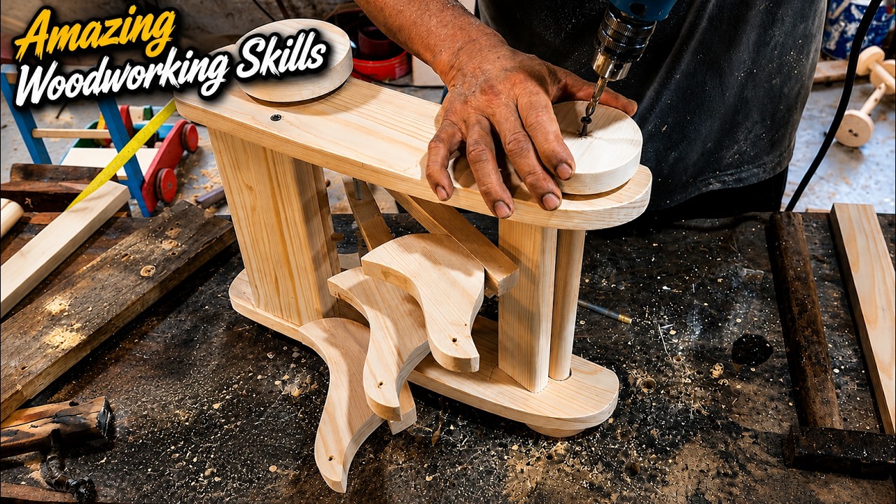 Amazing Woodworking Skills - Make a great wooden toy idea by scraps of wood