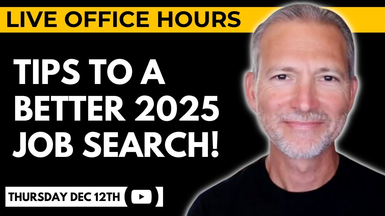 10 Tips to Improve Your Job Search in 2025 🔴 Live Office Hours with Andrew LaCivita