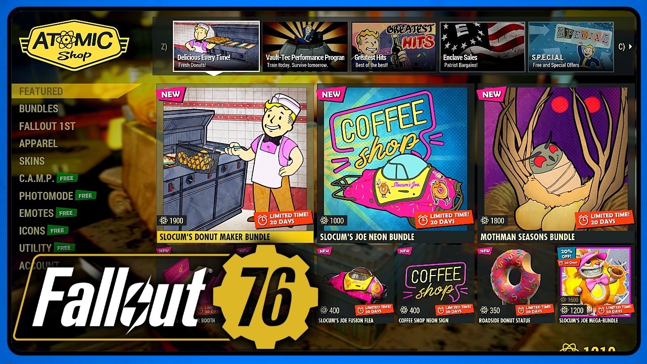 Atom Shop (22 września) Pączki :) &ndash; Fallout 76