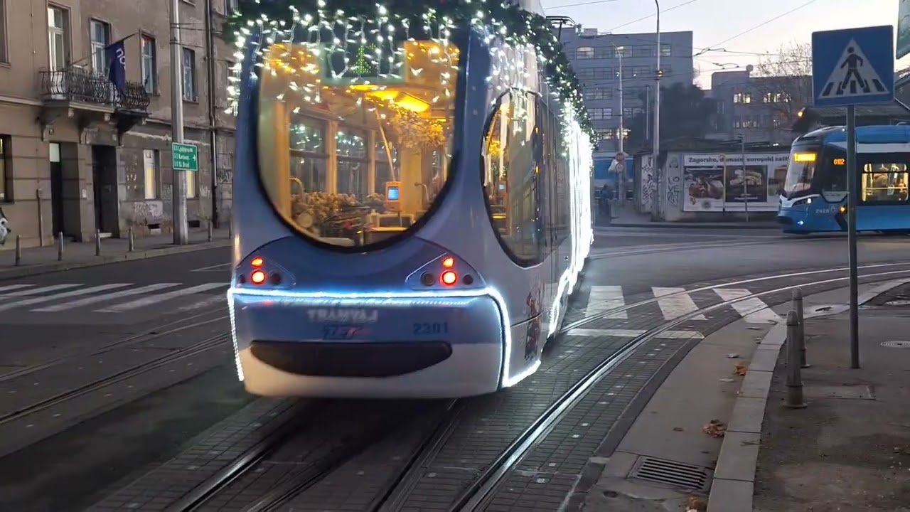 Trams Zagreb 3286 - ZET KONČAR Advent tram = KONČAR 2420 tram line br.1 Zagreb. 