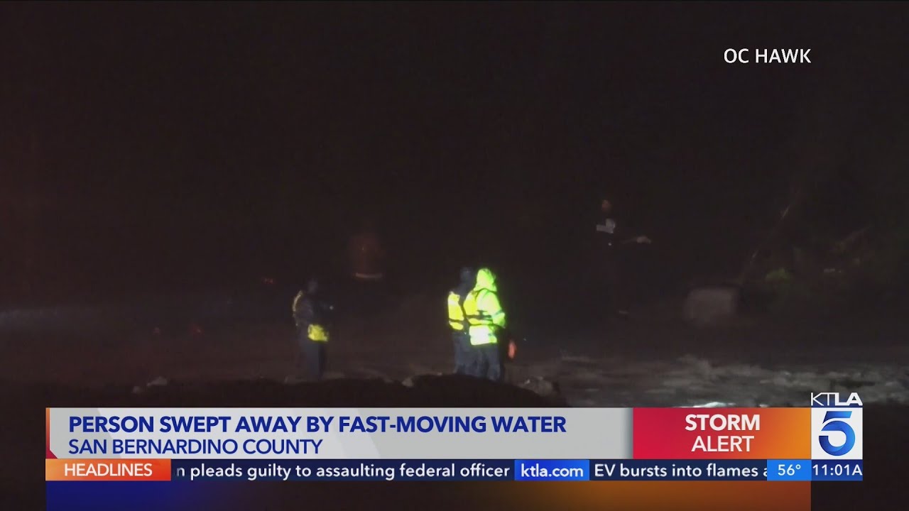 Person swept away by floodwaters in San Bernardino County found dead: authorities 