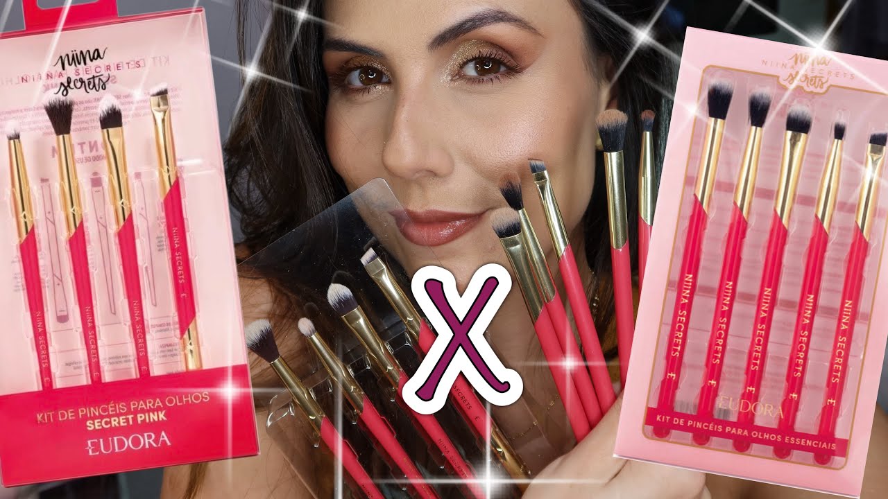 COMPARANDO KIT DE PINCEIS PARA OLHOS DE NIINA SECRETS: COMPLEMENTARES OU SUBTITUTOS? QUAL O MELHOR?