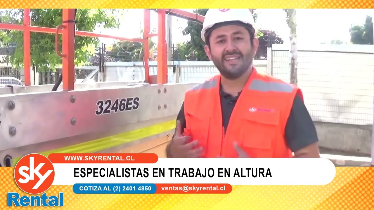 Inducción  plataforma tijera JLG por SKYRENTAL
