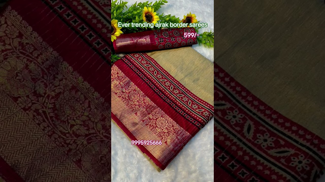 #trendingsarees #ajraksaree #indianattire #onlineshopping #nishasplash #hitcollection #ajrak #top