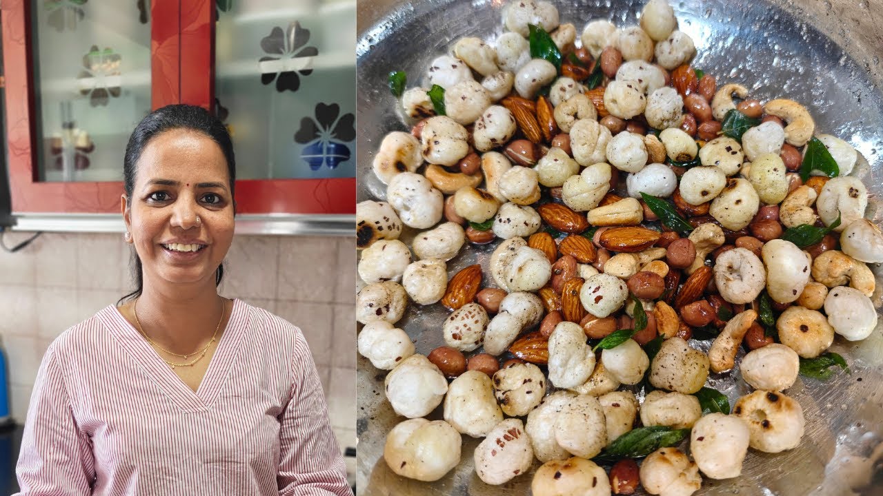 instant नमकीन- protein rich snack - 5 minute recipe | Makhana Dry Fruits Namkeen| ZKT Live
